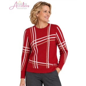 Micha Pullover Grafische Lijnen 183175 Rood